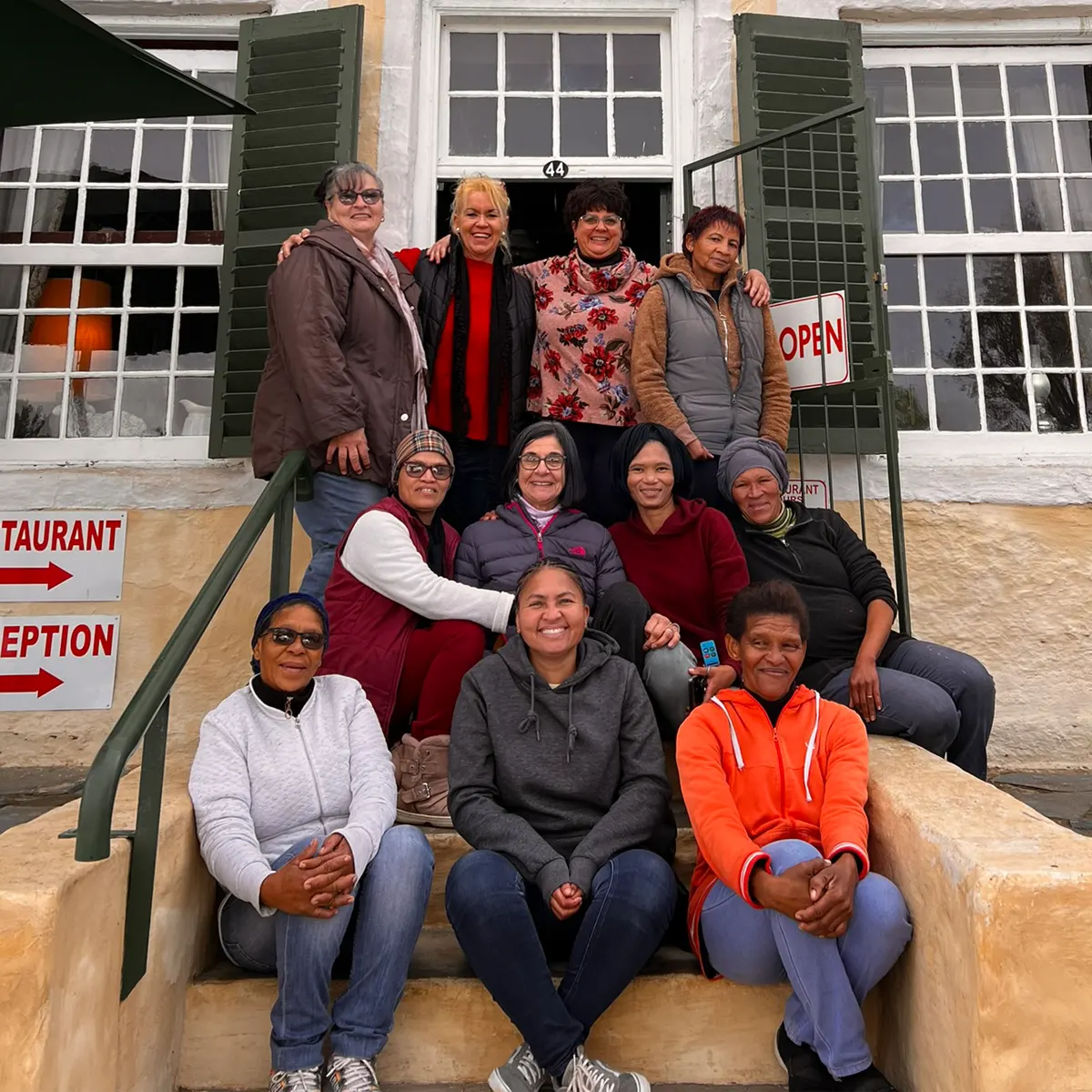Hantam Huis staff with Alta sharing true Karoo hospitality